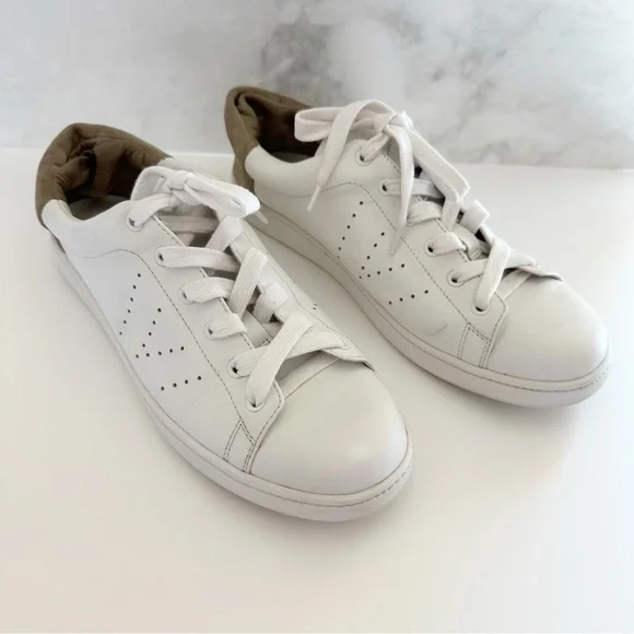 Vince Varin Leather Low-Top Sneaker in White Woodsmoke 9/39 - Picture 3 of 10